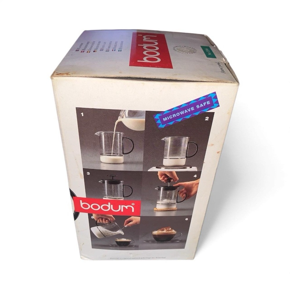 Vintage Bodum Latteo Milk Frother New Open Box Glass Beaker With Instructions - Picture 2 of 5